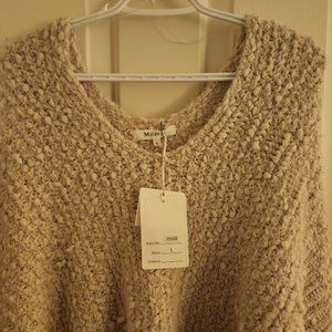 NWT, Miracle brand, Women's size large, Cream over sized sweater